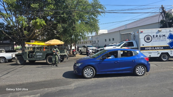 Ataque armado en Cuautla deja dos agentes muertos
