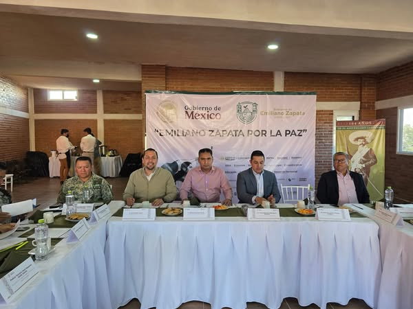 Sesiona Mesa de Coordinación Estatal para la Construcción de Paz y Seguridad en Emiliano Zapata